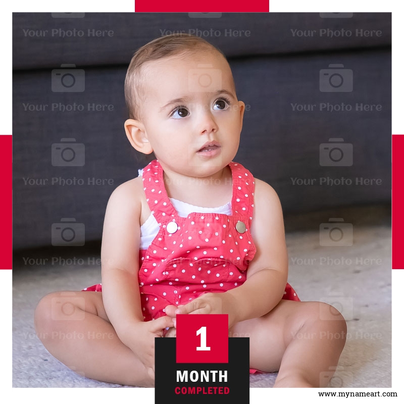 Baby One Month Completed Status Maker