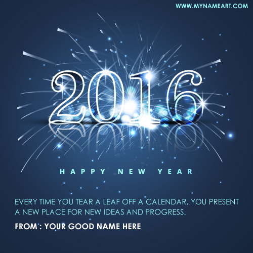 Write Name On 2016 New Year Best Wishes Name Picture