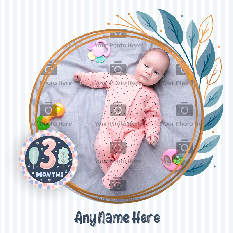 3 Months Milestone Sticker For Baby Pics Editing
