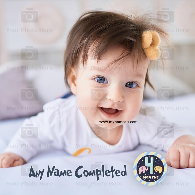 Baby Photo Editor For 4 Months Milestone 