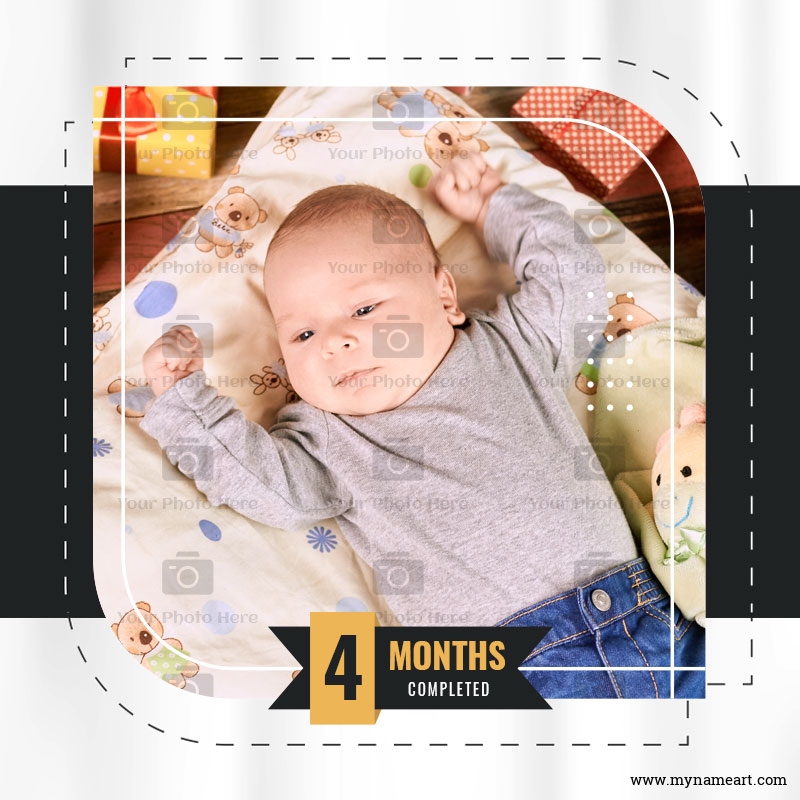 Today I Am 4 Months Old Baby Photo