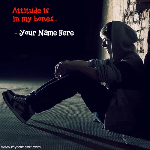 Attitude image with name write