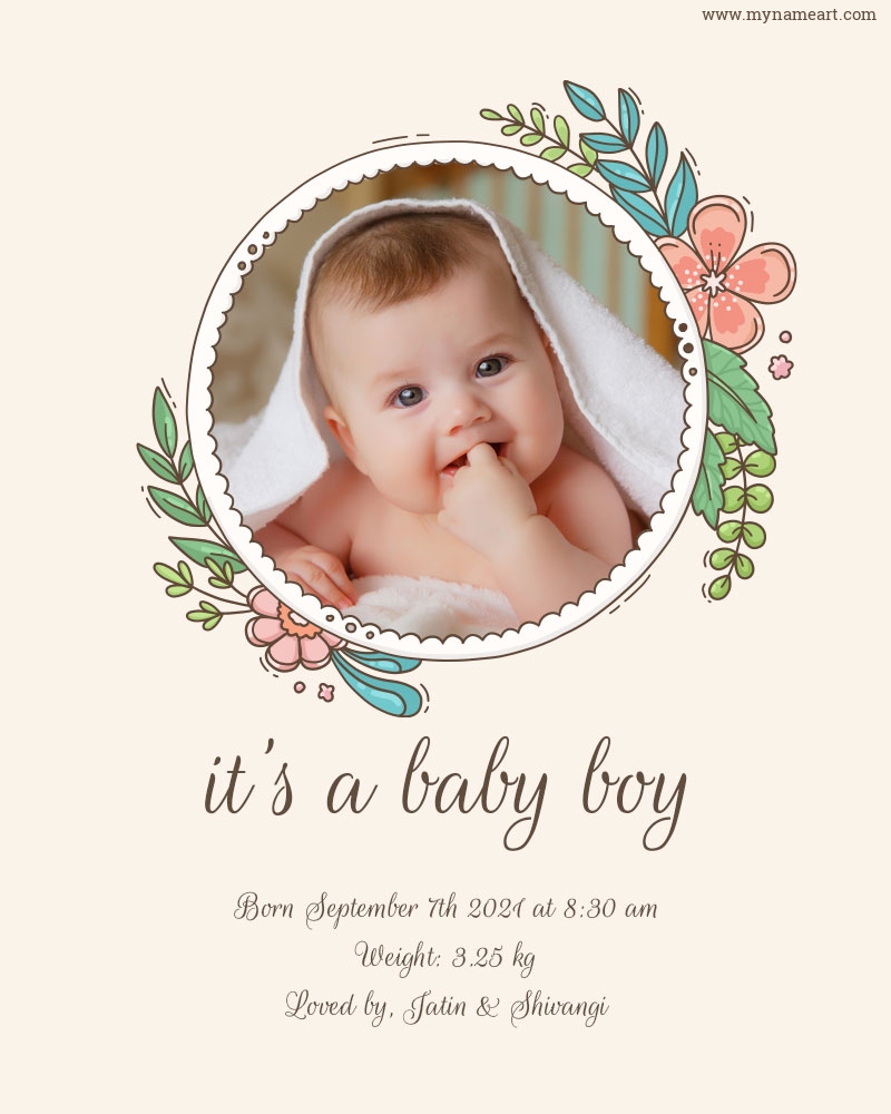 Baby Boy Announcement On Facebook