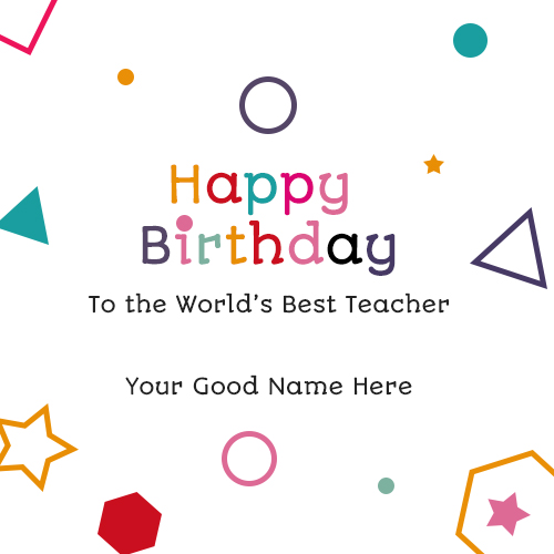 Birthday Wishes For Teacher Image