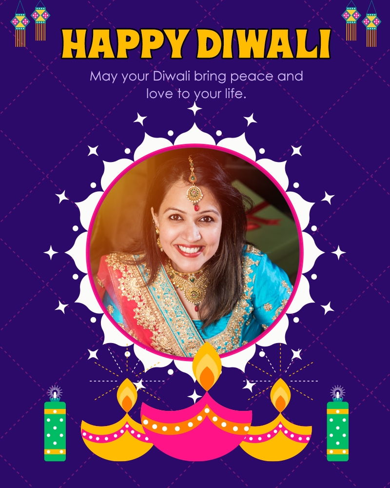 Diwali Greetings Custom Photo Card