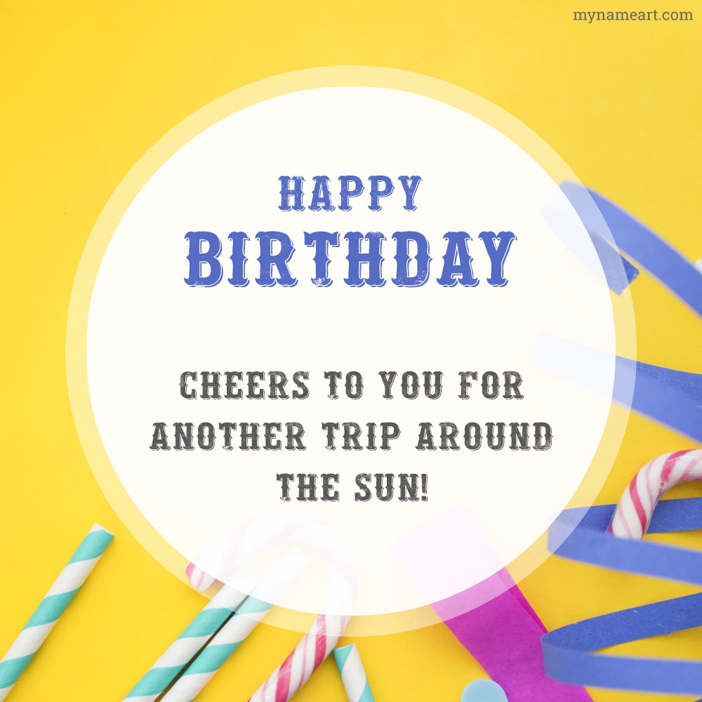 Birthday Composition Space Yellow Background Birthday Quotes