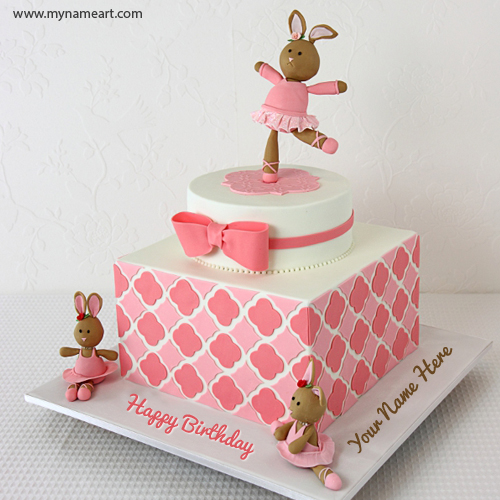 Birthday Rabbit Name Cake For Children