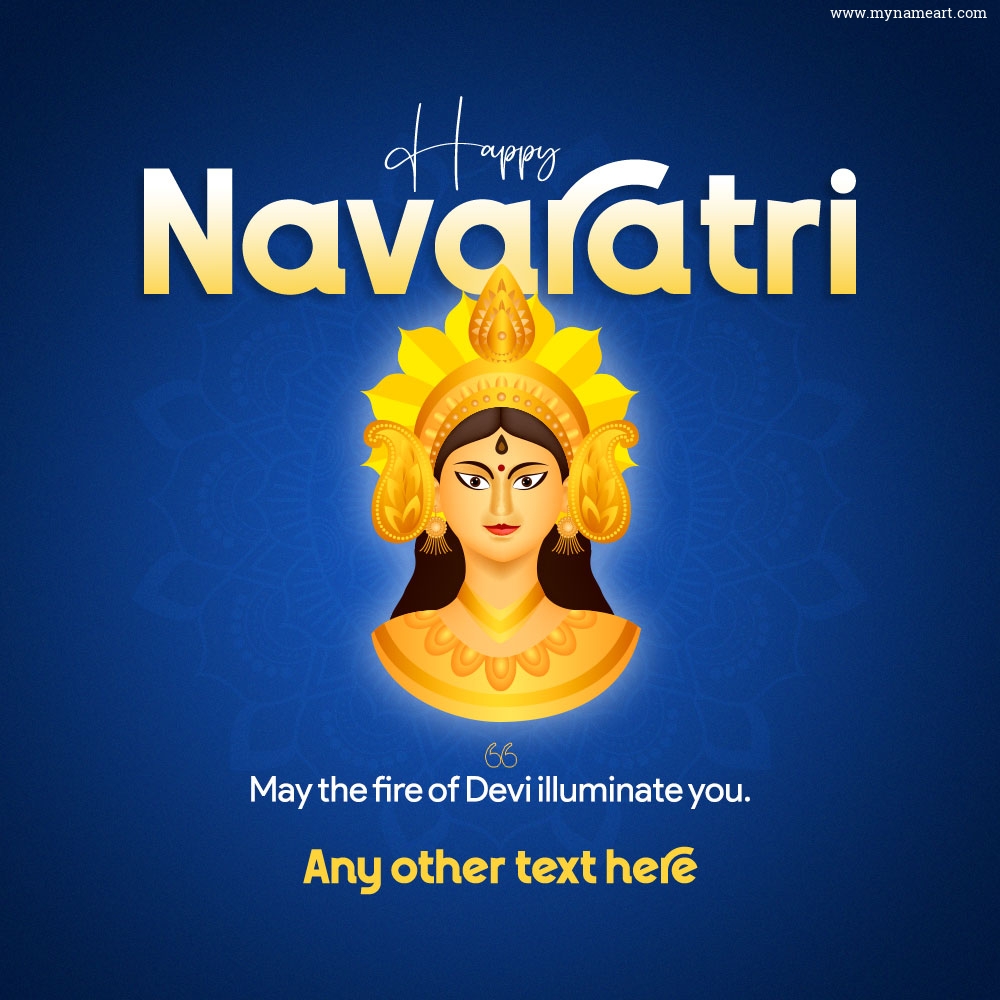 Auspicious Maa Durga Photo With Happy Navratri Wishes