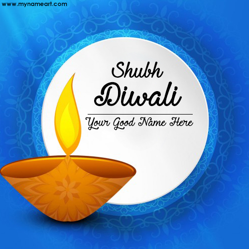 Write Name On Diwali Celebration Dp Image