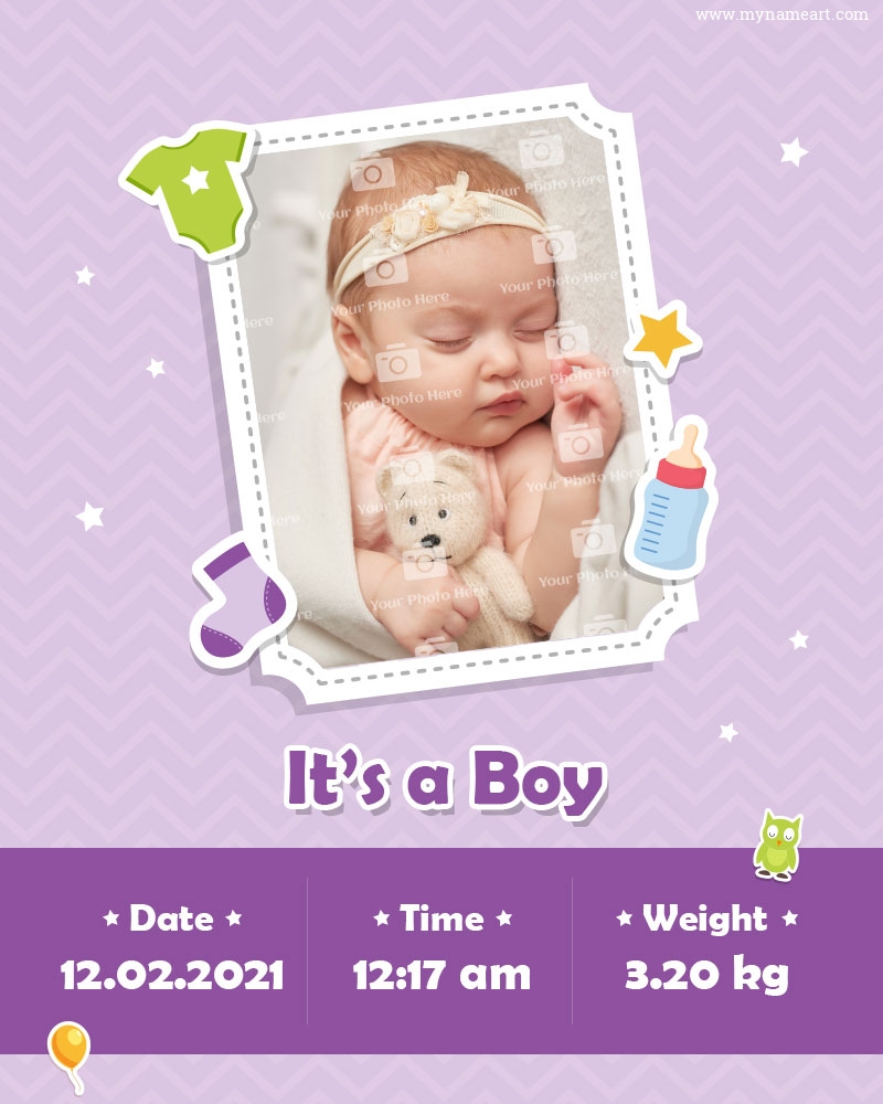 New Born Baby Boy Arrival Status