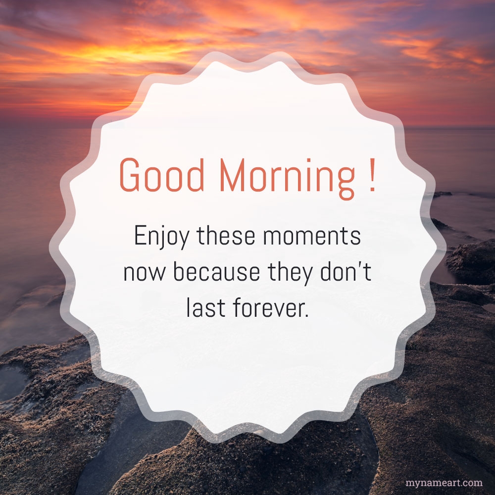 Breathtaking View Seascape With Morning Quotes