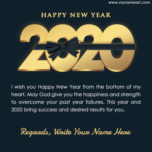 2020 Happy New Year Name Wishes With My Name Edit