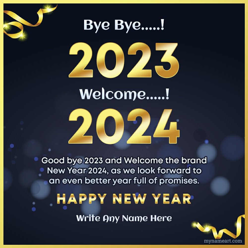 Bye Bye 2023 Welcome 2024 With Name