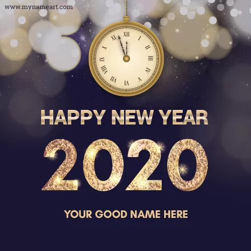 Happy New Year 2020 Wishes Image, New Year 2020 With Name Edit