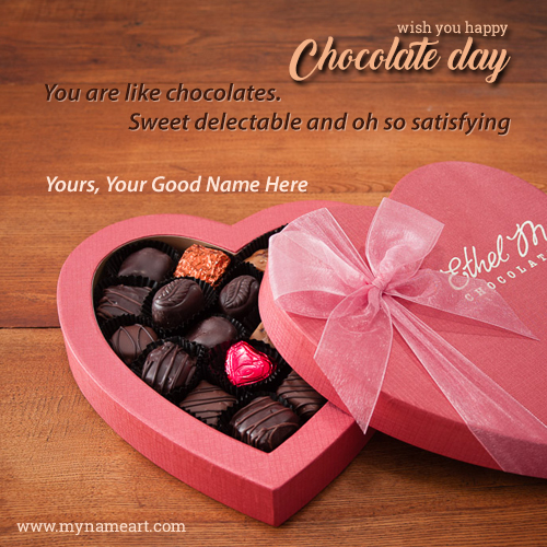 Lover Name Image Editor For Chocolate Day Wishes