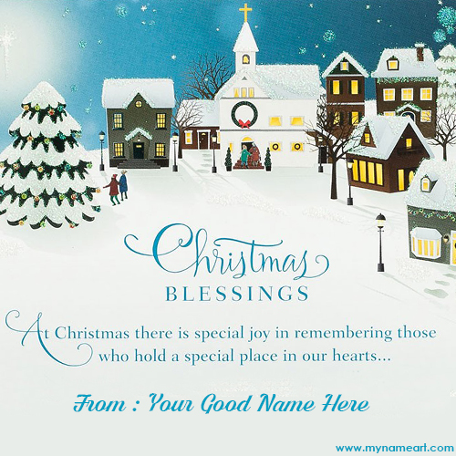 Customize Christmas Blessings To You Ecard With My Name