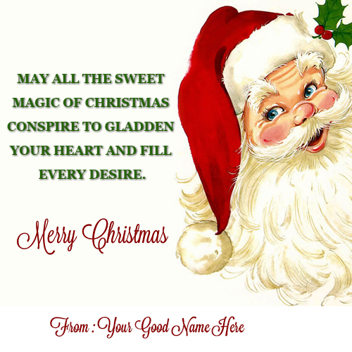 Happy Merry Christmas To You And Family Name Pictures