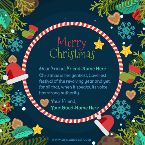 Christmas Wishes Messages For Friends With Name