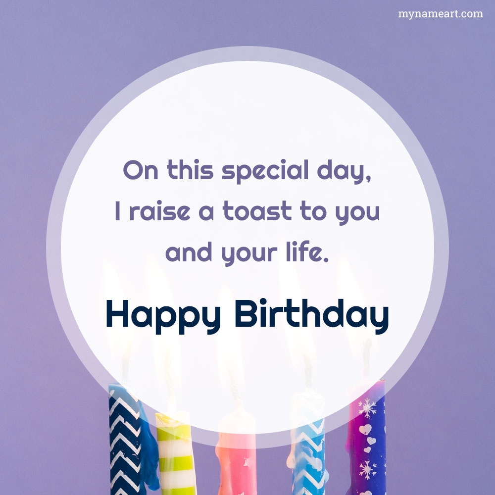 Close Up Colorful Candles Purple Birthday Quotes
