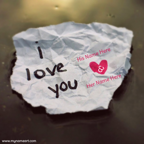 Couple Name Love Note I Love You Picture