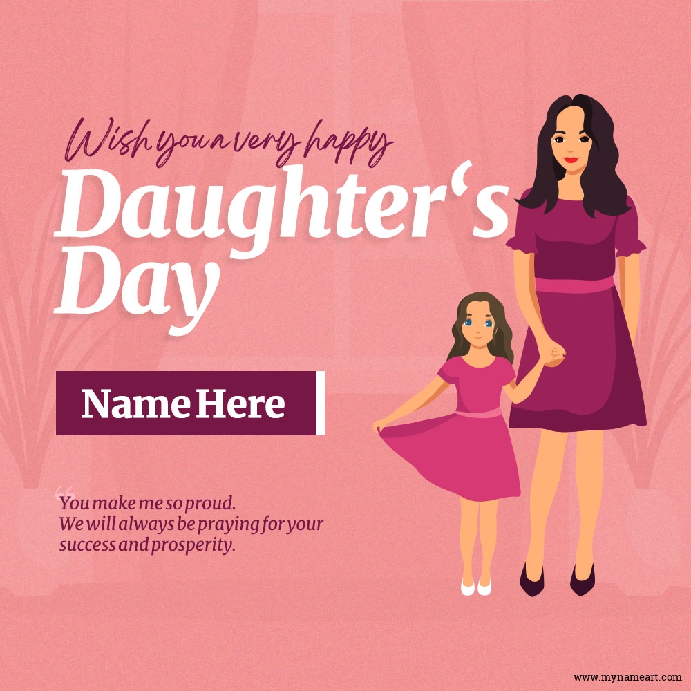 Twinning Mother-Daughter Image Happy Daughter's Day Wishes Quotes