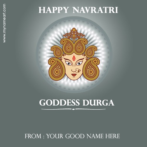 Goddess Durga Face Pics With My Name Write