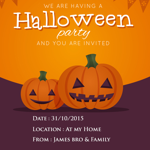 Make Your Own Halloween Party Invitations Card Free Online