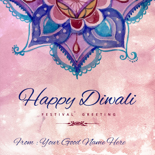 Hand Painting Festival Background For Diwali With My Name Write