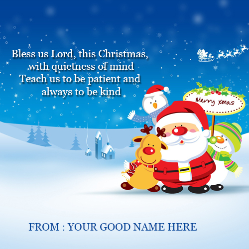Create Lovely Christmas Wishes Name Picture Online