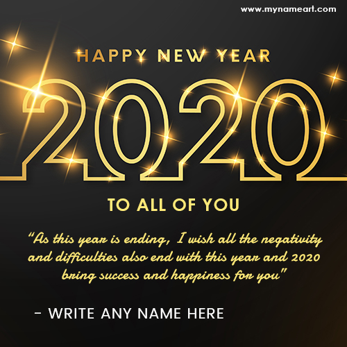 New Year 2020 Greetings With My Name Edit