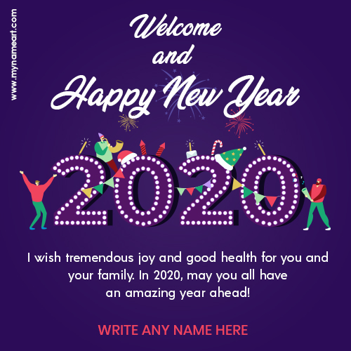 Welcome 2020 Image With My Name