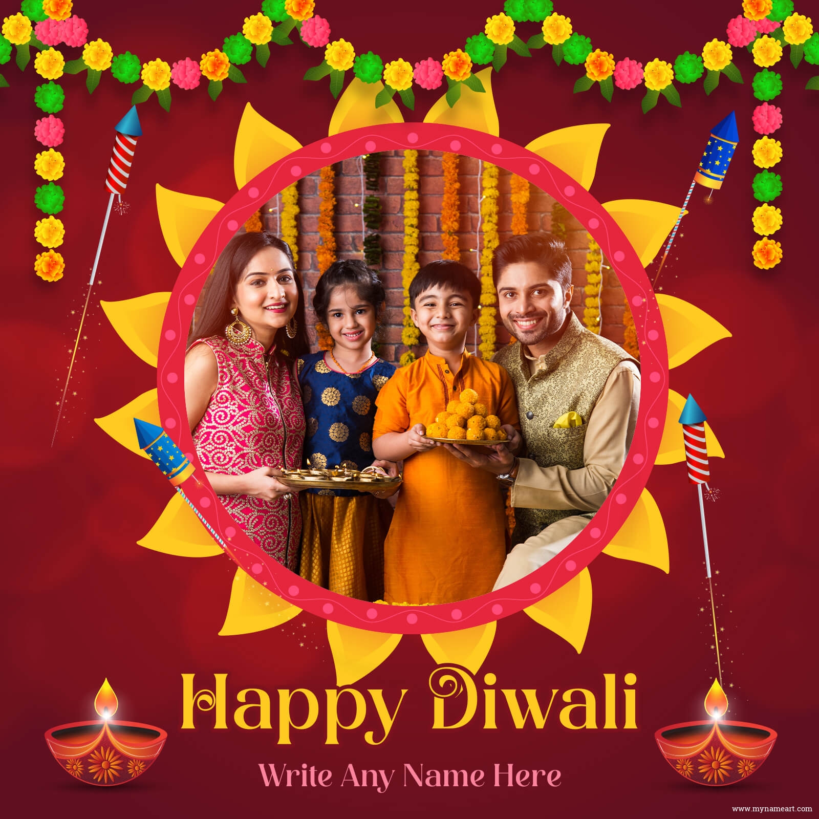 Happy Diwali Photo Frame 2023