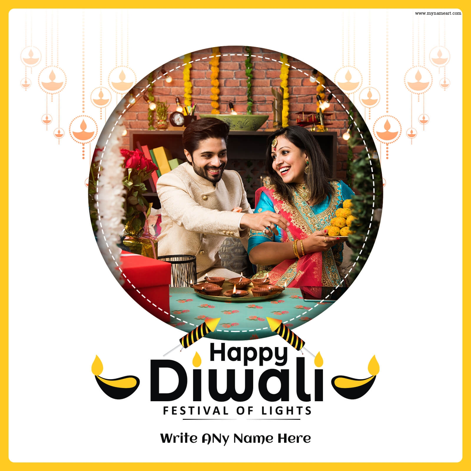 Design Diwali Story Image With Photo Online At MyNameArt