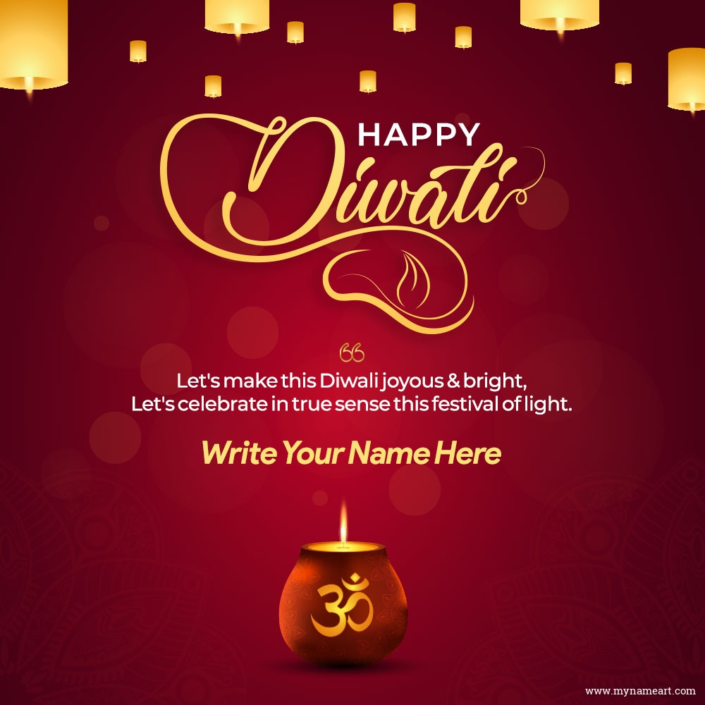 Yellow Lantern Candles And Diya Happy Diwali Quotes And Wishes