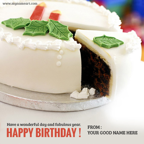 Write Your Name On Birthday Cake Image For Friend Wishes Online