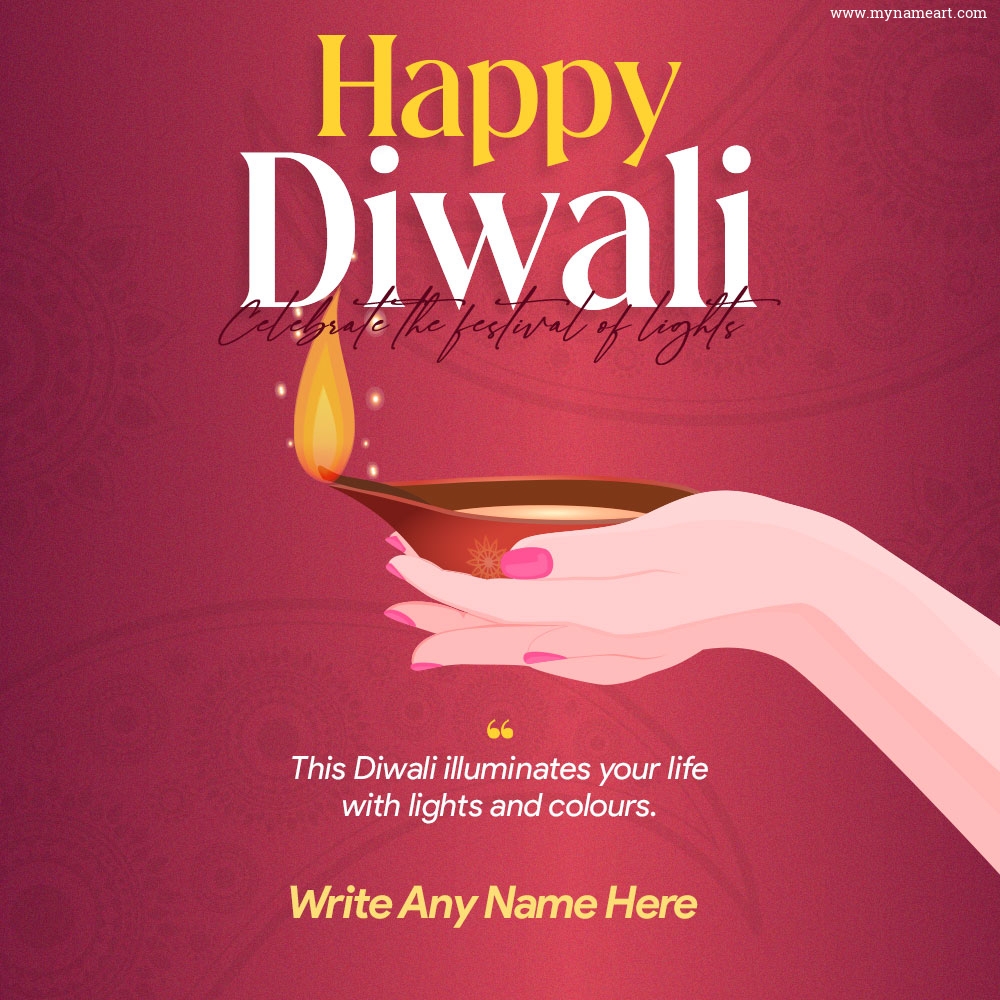 Women holding Diya Image Happy Diwali Wishes and Greetings