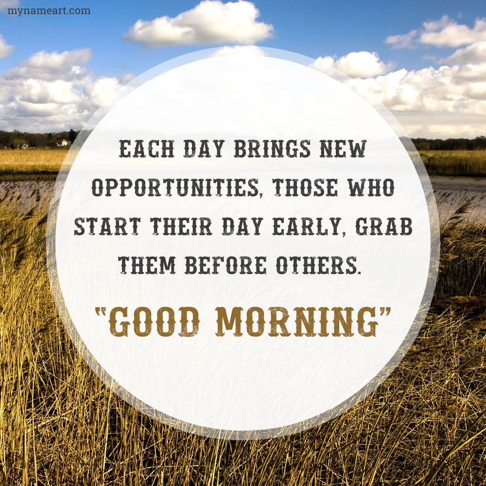Field Covered Grass Surrounded By River Morning Success Quote