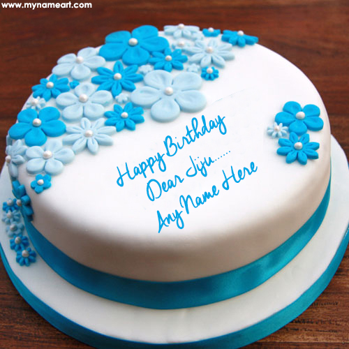 Write Jiju Name On Ice Cream Birthday Cake Pic Online