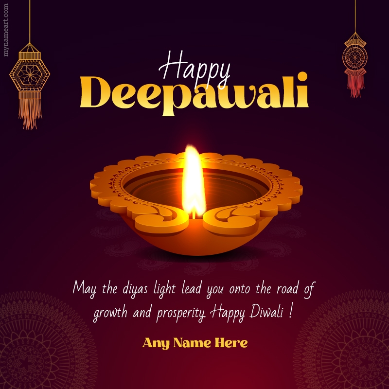 Clay Burning Diya Shubh Deepawali Wishes