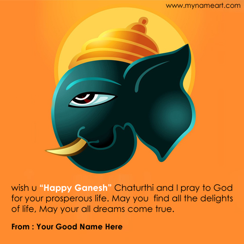 Ganesh Chaturthi Blessings Quotes Wishes Name Photo