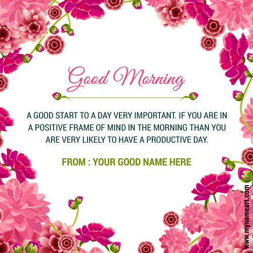 Good Morning Good Start Message Image