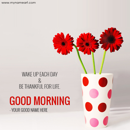 Good Morning Wake Up Image With Flower