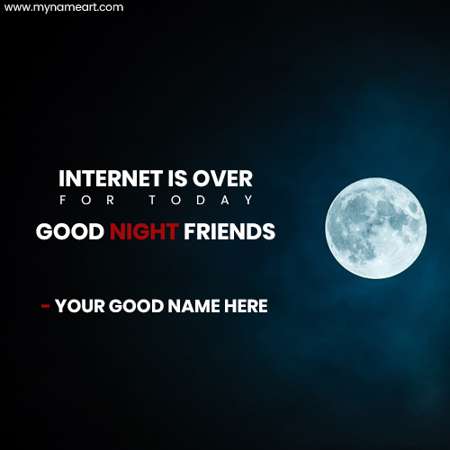 Write Name On Good Night Special Image