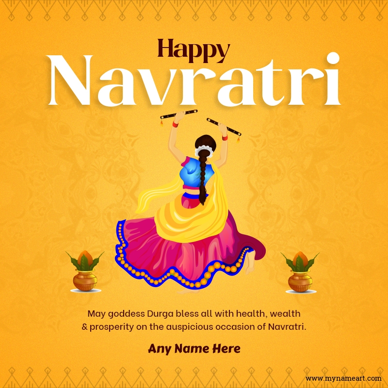 Photo Greetings Card For Happy Navratri Wish