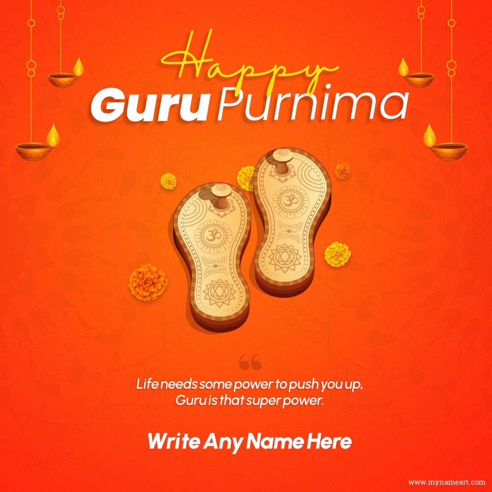 Guru Purnima Card Maker Online with Personalized Name
