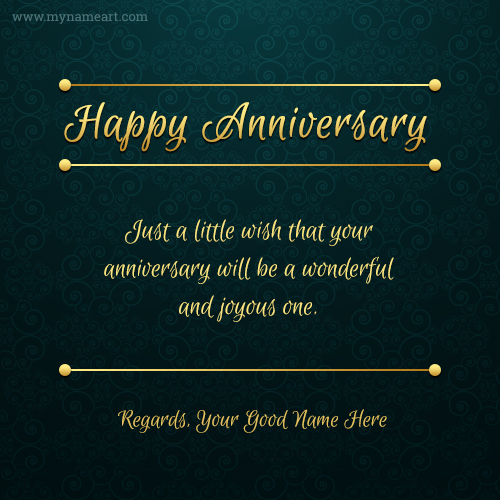 Happy Anniversary Message With Name