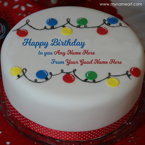 Write Custom Nick Name In Popular Design Birthday Cake