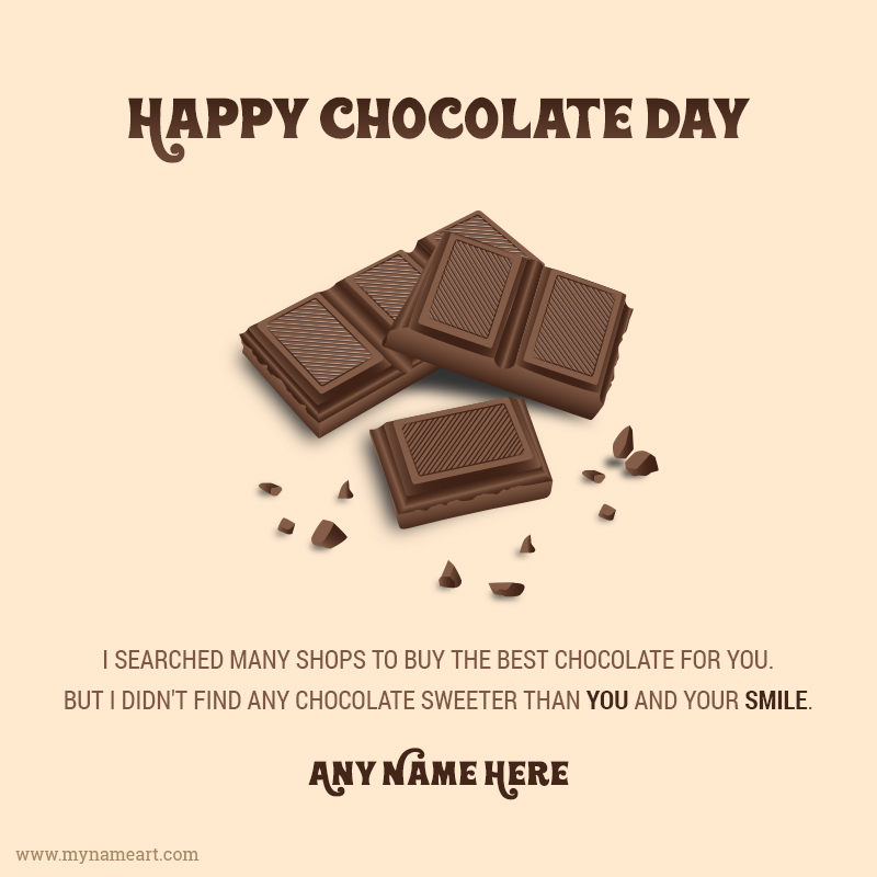 Happy Chocolate Day 2020 With Name