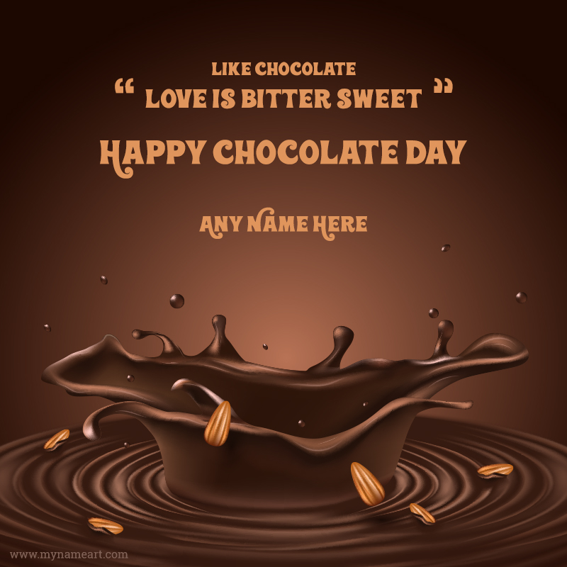 Happy Chocolate Day With Name Image