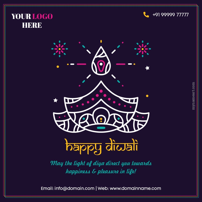 Diwali Greetings For Office With Logo Name